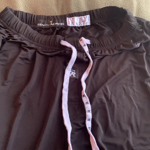 Men’s Stacy Adam’s black button fly, drawstring pajama bottoms. Size medium - Picture 5 of 7